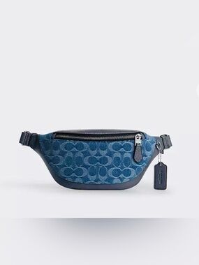 Coach Warren Signature Denim Fanny Belt Bag NWT